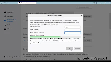 Kann man Thunderbird mit Passwort schützen?
