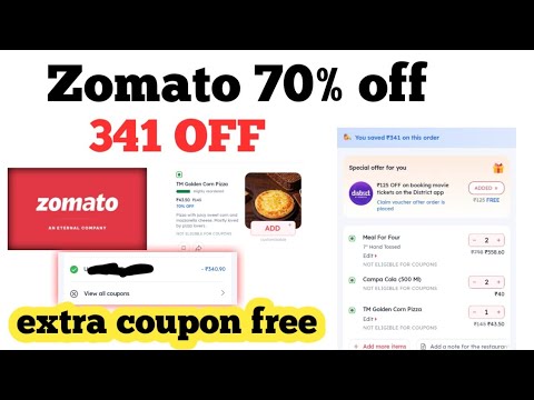 Zomato 70% off || zomato coupon code today || offer 2026 free food coupon