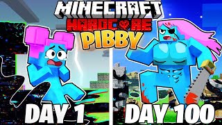 I Survived 100 DAYS as PIBBY in HARDCORE Minecraft!
