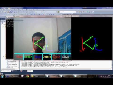 Simple OpenCV application: Drawing using camera