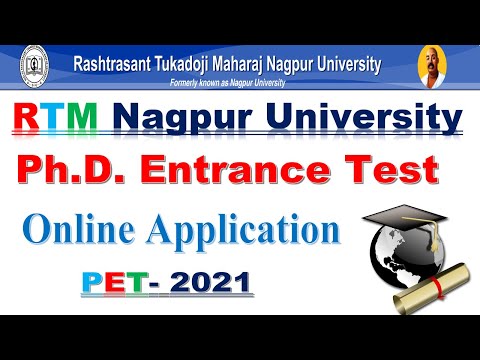 Rashtrasant Tukadoji Maharaj Nagpur University PhD Entrance Test (PET) 2021| Online Application