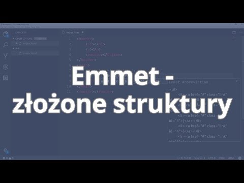Kurs Visual Studio Code | Emmet - złożone struktury | ▶strefakursow.pl◀