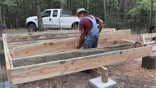 Girder, Floor Joist, Subfloor, Paradise Point Log Cabin Build, Ep 3