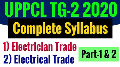 UPPCL TG2 Syllabus 2020 | UPPCL TG2 Syllabus in Hindi | यूपीपीसीएल tg2 सिलेबस | Syllabus of UPPCL TG