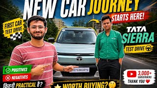 NEW CAR JOURNEY STARTS! 🚗🔥 First Test Drive of Tata Sierra | Positives, Negatives & Should I Buy It