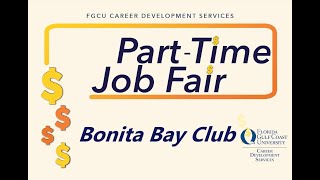 Fgcus 2021 Part-Time Job Fair - Bonita Bay Club
