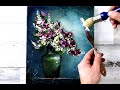Abstract Flowers in Green Vase | Easy Acrylic Painting for Beginners | Step by step ART Tutorial