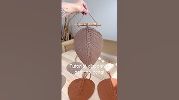 Folha macramê, passo a passo aqui no canal! #diy #macrame #diymacrame #macrametutorial