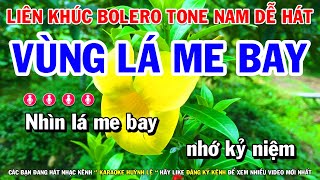 Karaoke Liên Khúc Nhạc Sến Trữ Tình Bolero Tone Nam | Vùng Lá Me Bay - Thà Trắng Thà Đen