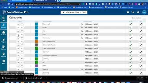 Creating a new Category in PowerTeacher Pro GradeBook