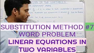 Substitution Method Word Problem | Linear Equations in Two Variables | Maths Class 10 EX - 3.3 NCERT