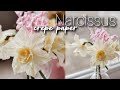 НАРЦИСИ З КРЕП ПАПЕРУ/ ВЕСНЯНІ ПЕРШОЦВІТИ З КРЕП ПАПЕРУ/ CRÊPE PAPER NARCISSUS