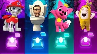 Paw Patrol 🆚 Skibidi Toilet 🆚 Pinkfong 🆚 Oddbods Bubbles. 🎶 Who Will Win ? 🎯🎯