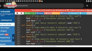 💨Program Menggunakan Bahasa Python "KONVERSI MATA UANG" ‼️