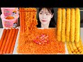 ASMR MUKBANG| 직접 만든 로제 불닭볶음면 치즈스틱 소세지 먹방 & 레시피 FRIED CHICKEN AND FIRE NOODLES EATING