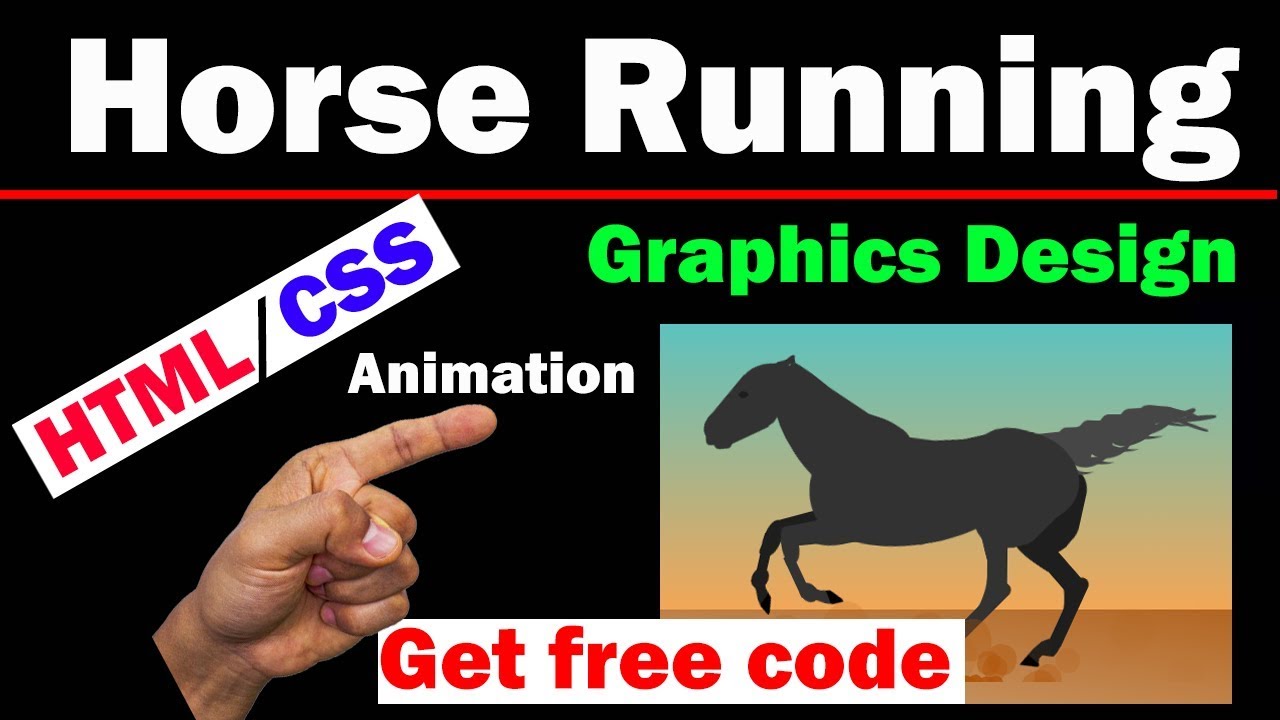 Graphic Design Running Horse Animation Using HTML and CSS | Animation Learn  How to Create Design - YouTube