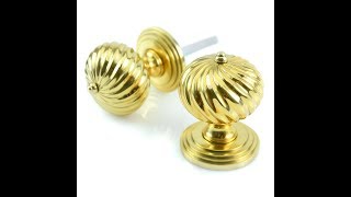 Brass Spiral Door Knob - Code D436 - www.castinstyle.co.uk