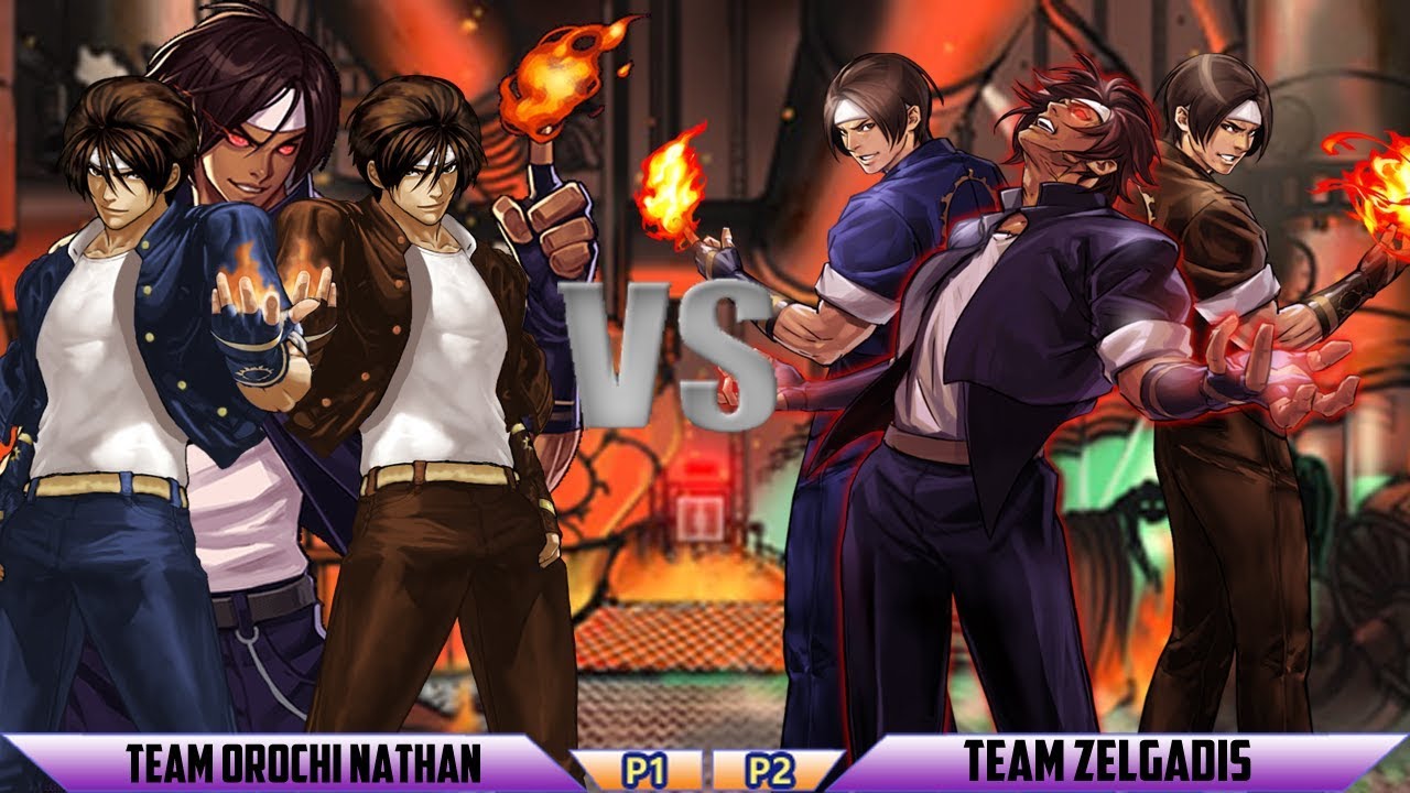 Mugen - 3 on 3 - Team Nathan (Kyo-1, Kyo-2, Kusanagi) vs. Team Zelgadis (Kyo-1, Kyo-2, Kusanagi)