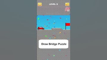 Draw Bridge Puzzle - Draw Game Gameplay Bravestars Global Publishing #shorts