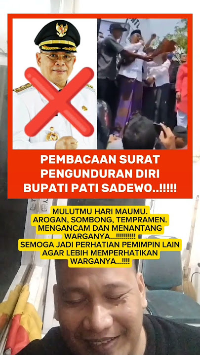 PEMBACAAN SURAT PENGUNDURAN DIRI BUPATI PATI #viral #ngakak #kdmsociety #lucu #pati #infopati