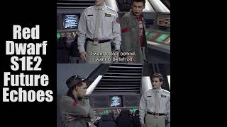 Red Dwarf S1E2 Future Echoes split screen space crazy scene