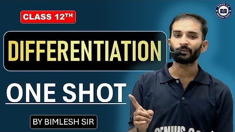 Differentiation (अवकलन) One Shot - Class 12 Maths | Target 95+ in Board Exam 2026