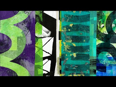 Watch me collage with Gelli plate printed papers in a board book! - Altered book