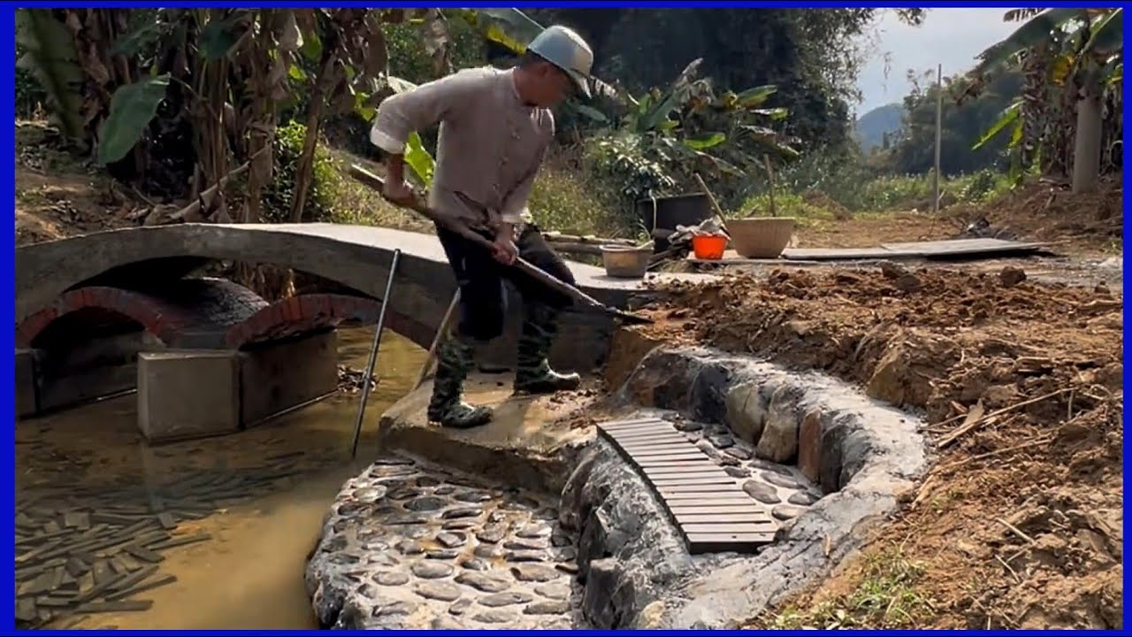 Build a sturdy bridge over the small stream.