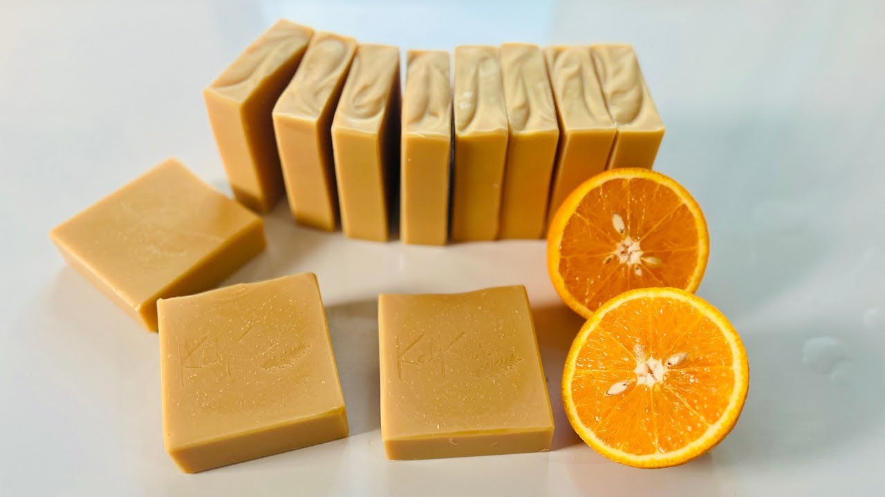 Making Cold Process Soap with Sweet Orange - a gentle recipe for radiant skin