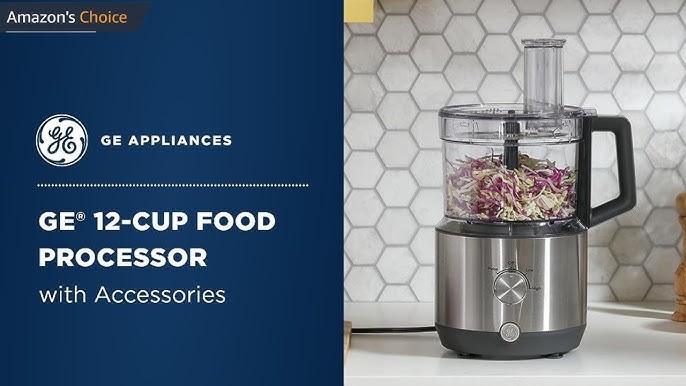 GE 12-Cup Food Processor with Accessories - G8P1AASSPSS, Stainless