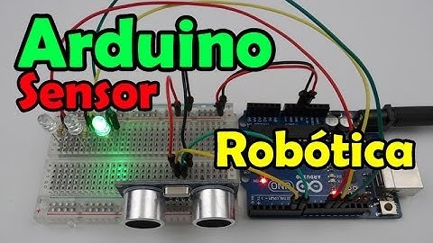 Arduino com sensor de obstáculos ultrasônico HC-SRO4. Princípio de Robótica.