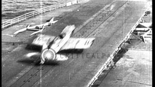 New catapult for aircraft carriers demonstrated in England. HD Stock Footage