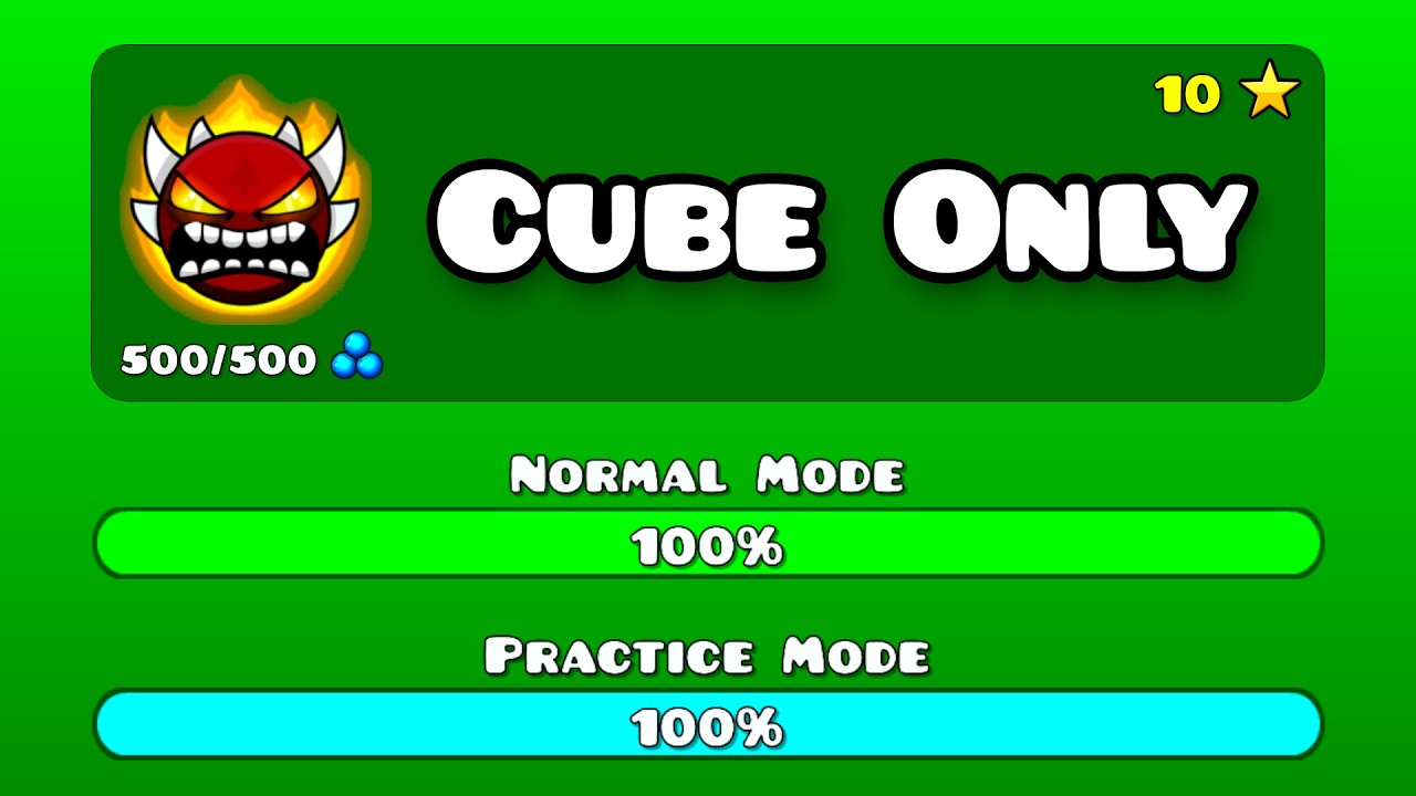 I Built a Cube Only Extreme Demon...