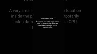 What is a CPU register? #aisecurity