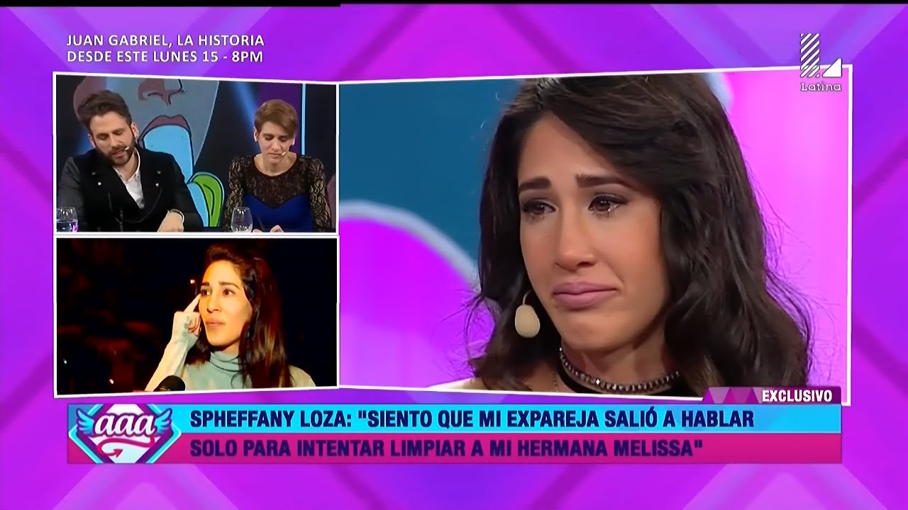 AMOR AMOR AMOR 11/08/16 SPHEFFANY LOZA SE QUIEBRA EL VIVO AL HABLAR DE SU EXPAREJA Y DE MELISSA