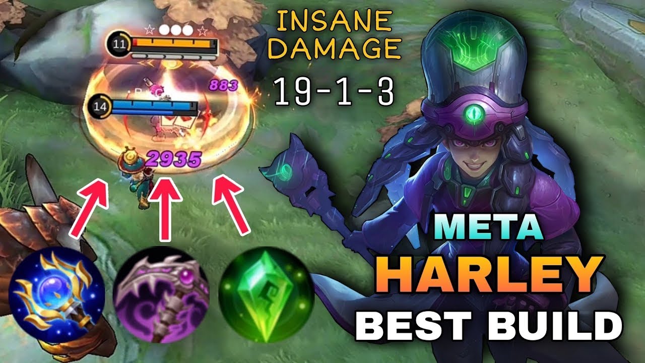 Harley 1 Hit Delete Enemy ,, Harley best gameplay moments ,, top Global build 2022 | MLBB