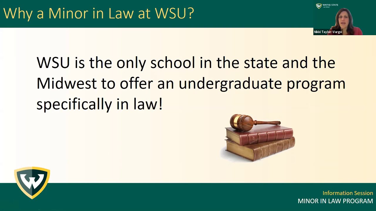 Minor in Law information session YouTube