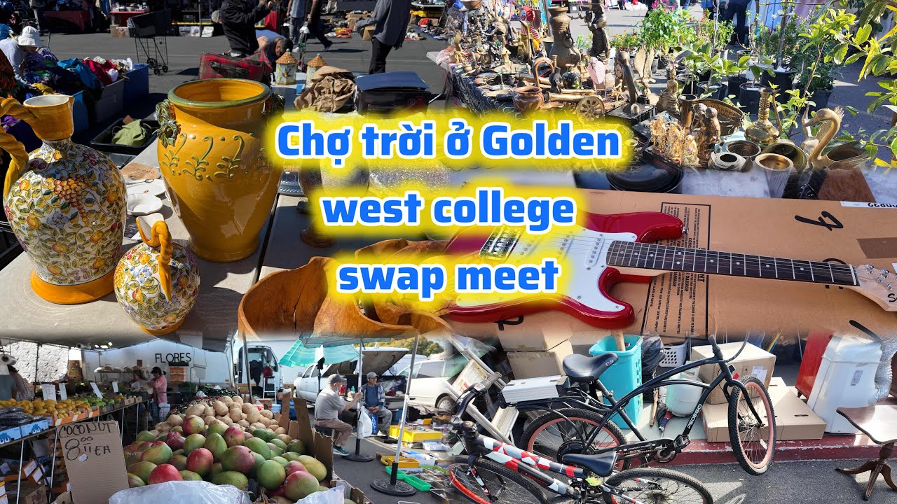 Rất nhiều đồ dùng giá rẻ ở chợ trời cuối tuần,bà con đi quá đông 