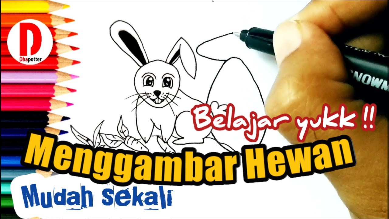  Menggambar  Hewan  dengan mudah  untuk anak part 2 YouTube