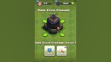 DaRK ElixiR StoRage Level 1 to Max ||Clash of Clans #mrsteeve #clashofclans#shorts