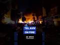 Fires Break Out In Tel Aviv Following Iranian Attacks Fires Break Out In Tel Aviv Following Iranian Attacks