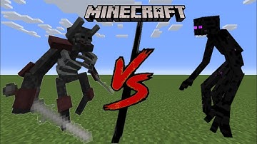 Mutant Wither Skeleton vs Mutant Enderman!! Who win? #50- Minecraft