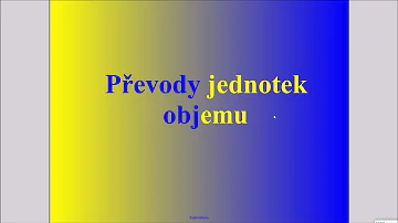 Jaké je jednotka objemu kapalin?