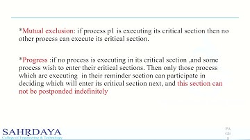 Operating Systems (CST206)- Mod 3 Lec-2: Critical Section problem, Peterson’s solution