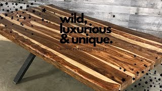 Rosewood industrial contemporary tables | Rustic Furniture Outlet natural