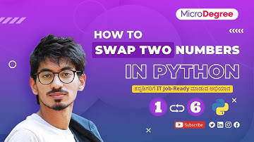 Swap Two Numbers in Python | Python Programming Tutorial - in ಕನ್ನಡ | Microdegree Kannada