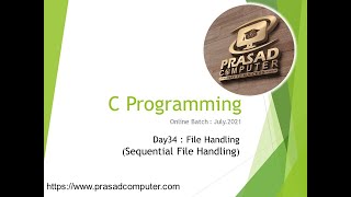 C Programming : Day34 C Sequential File Handling