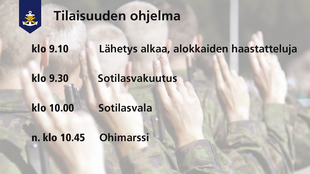 Rannikkoprikaatin sotilasvala ja sotilasvakuutus 2/2022