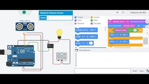 Automation with Ultrasonic Sensor & Relay Module | Automation with Distance Sensor at Tinkercad