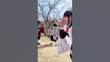 Demon slayer cosplay funny moment 😂😻 #demonslayer #nezuko #tanjiro #zenitsu #inosuke